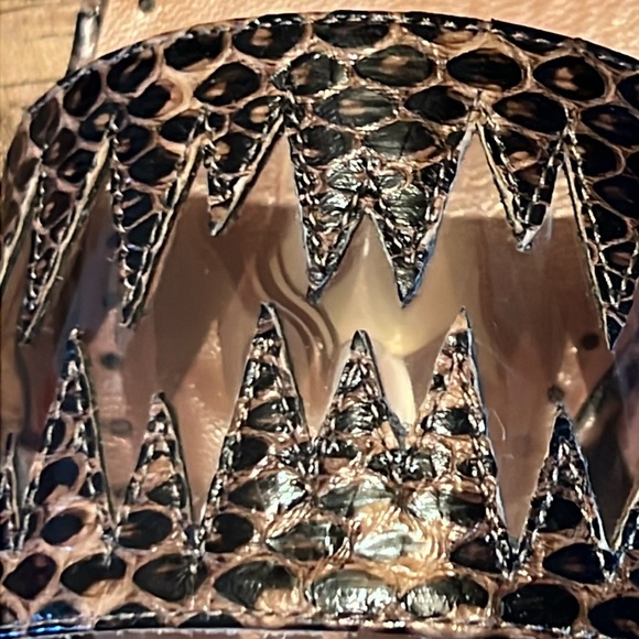 Alexa Wagner Snakeskin Flat Sandals - Picture 10 of 12